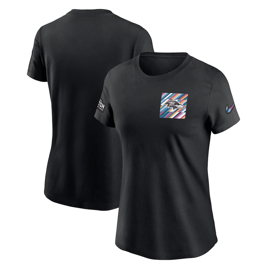 Women's Baltimore Ravens Black 2023 Crucial Catch Sideline Tri-Blend T-Shirt(Run Small) Women's Baltimore Ravens Black 2023 Crucial Catch Sideline Tri-Blend T-Shirt(Run Small)